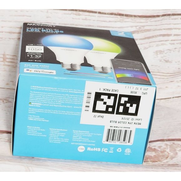 Upgrade Your Lighting System with Mercury 2 Pack RoHS Color+White LED Smart Wi-F - Picture 7 of 15
